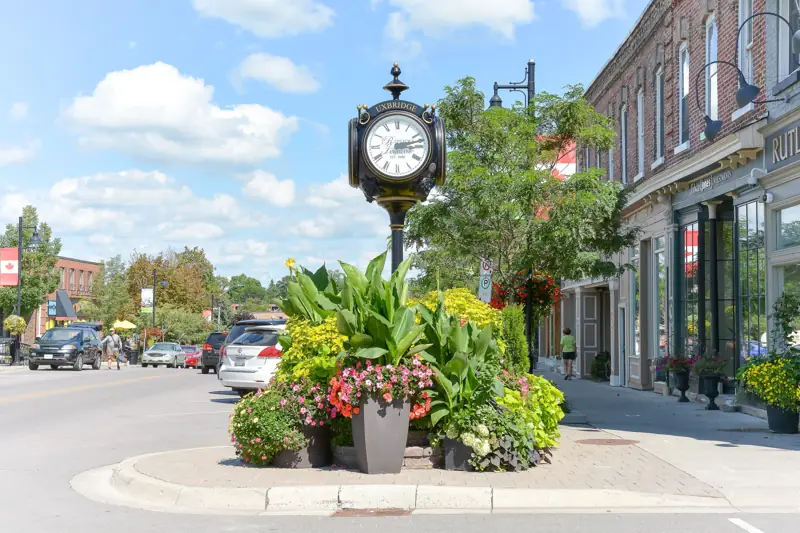 Brock Street in downtown Uxbridge